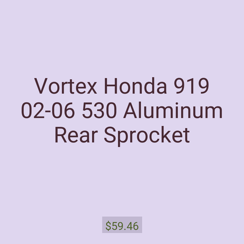 Vortex Honda 919 02-06 530 Aluminum Rear Sprocket