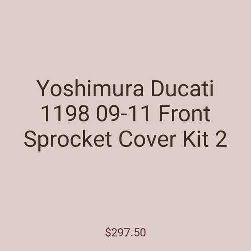 Yoshimura Ducati 1198 09-11 Front Sprocket Cover Kit 2
