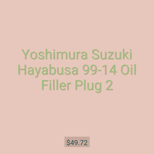 Yoshimura Suzuki Hayabusa 99-14 Oil Filler Plug 2
