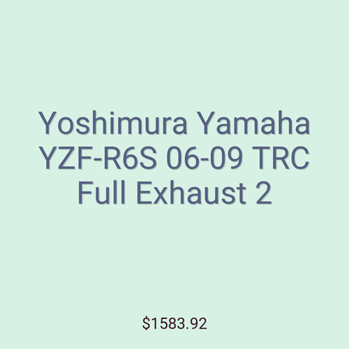 Yoshimura Yamaha YZF-R6S 06-09 TRC Full Exhaust 2