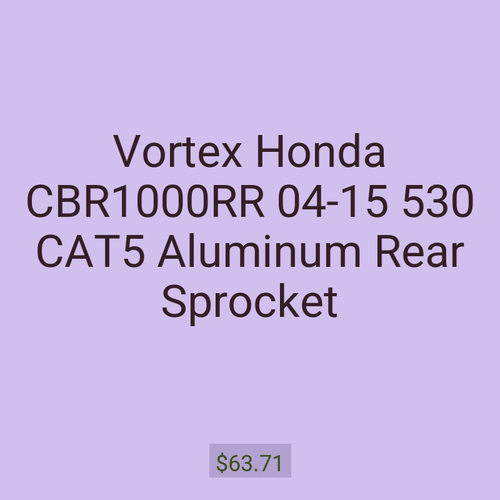 Vortex Honda CBR1000RR 04-15 530 CAT5 Aluminum Rear Sprocket