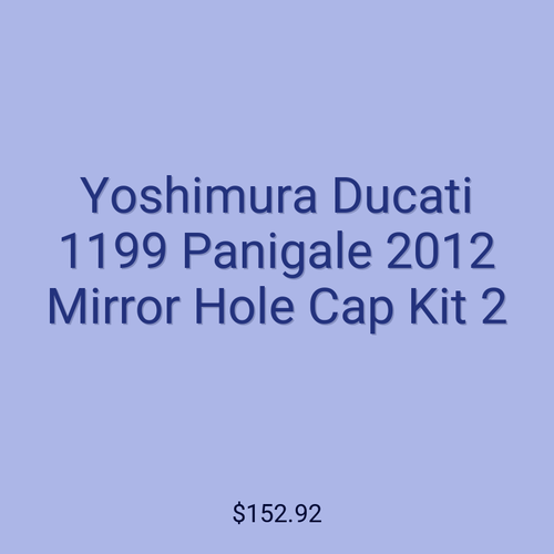 Yoshimura Ducati 1199 Panigale 2012 Mirror Hole Cap Kit 2