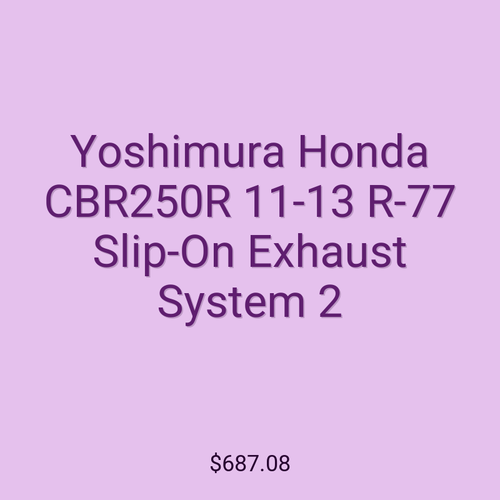 Yoshimura Honda CBR250R 11-13 R-77 Slip-On Exhaust System 2