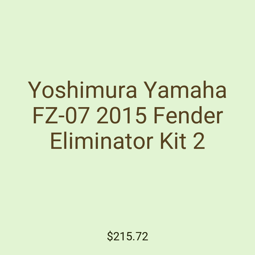 Yoshimura Yamaha FZ-07 2015 Fender Eliminator Kit 2