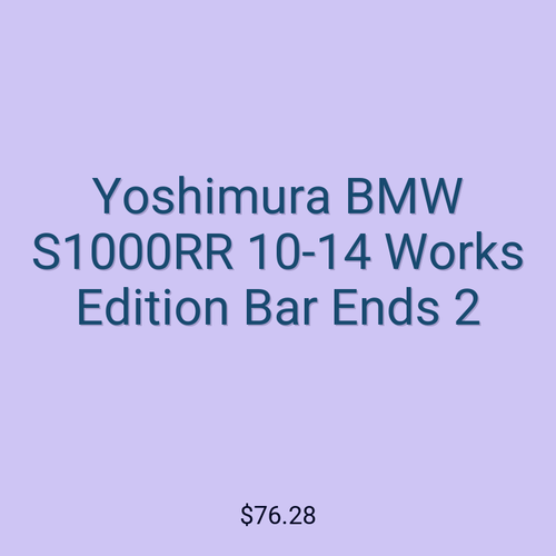 Yoshimura BMW S1000RR 10-14 Works Edition Bar Ends 2