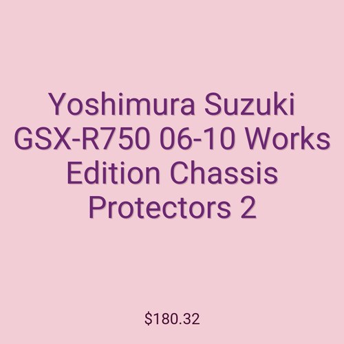 Yoshimura Suzuki GSX-R750 06-10 Works Edition Chassis Protectors 2