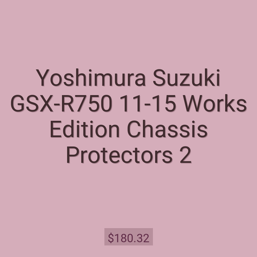 Yoshimura Suzuki GSX-R750 11-15 Works Edition Chassis Protectors 2