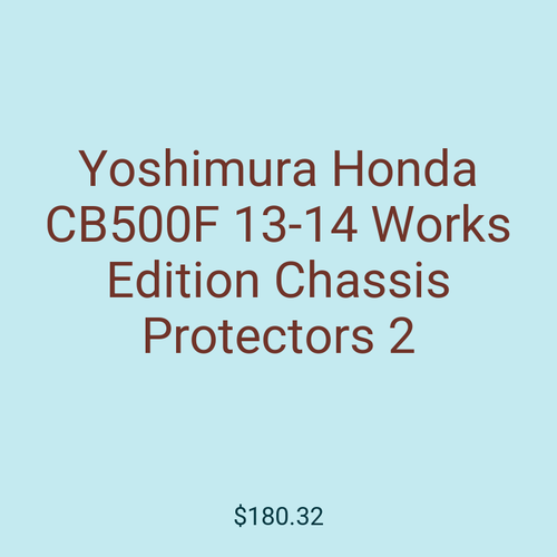Yoshimura Honda CB500F 13-14 Works Edition Chassis Protectors 2