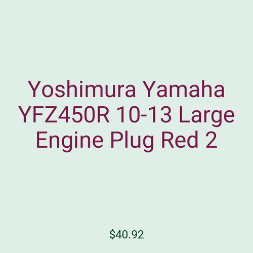 Yoshimura Yamaha YFZ450R 10-13 Large Engine Plug Red 2
