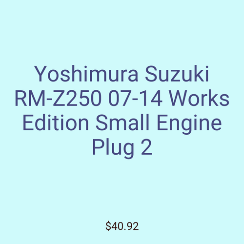 Yoshimura Suzuki RM-Z250 07-14 Works Edition Small Engine Plug 2