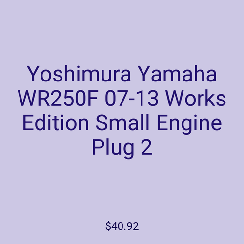 Yoshimura Yamaha WR250F 07-13 Works Edition Small Engine Plug 2