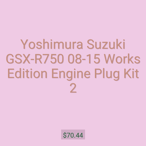 Yoshimura Suzuki GSX-R750 08-15 Works Edition Engine Plug Kit 2