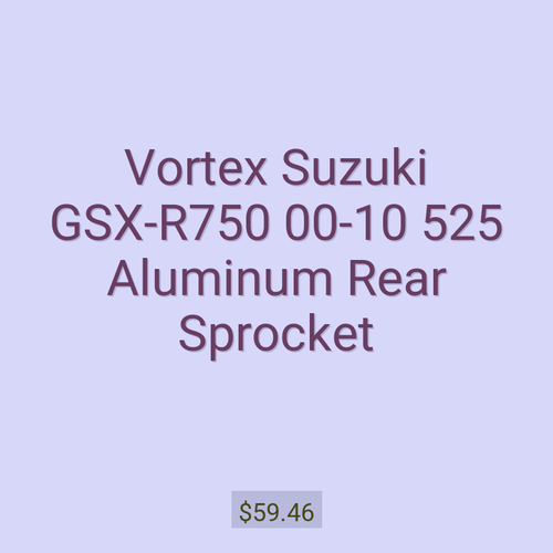 Vortex Suzuki GSX-R750 00-10 525 Aluminum Rear Sprocket