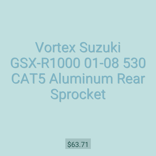 Vortex Suzuki GSX-R1000 01-08 530 CAT5 Aluminum Rear Sprocket