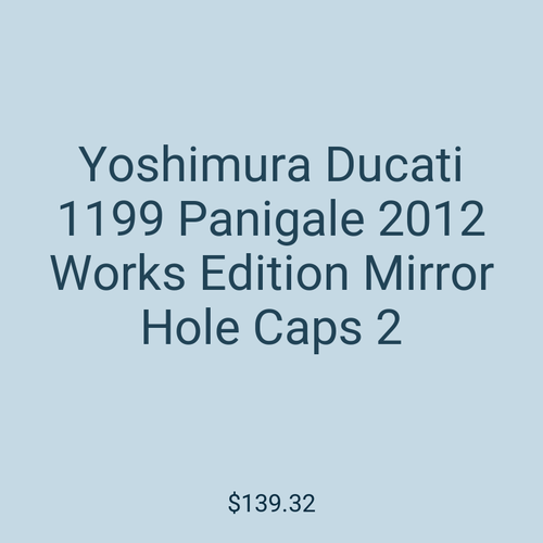 Yoshimura Ducati 1199 Panigale 2012 Works Edition Mirror Hole Caps 2