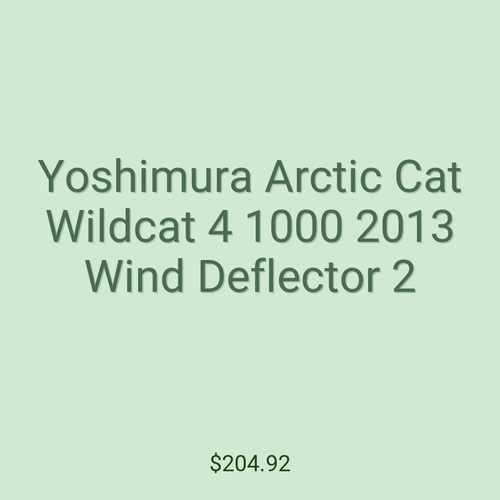 Yoshimura Arctic Cat Wildcat 4 1000 2013 Wind Deflector 2