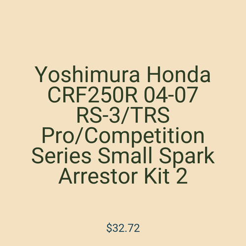 Yoshimura Honda CRF250R 04-07 RS-3/TRS Pro/Competition Series Small Spark Arrestor Kit 2
