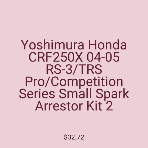 Yoshimura Honda CRF250X 04-05 RS-3/TRS Pro/Competition Series Small Spark Arrestor Kit 2