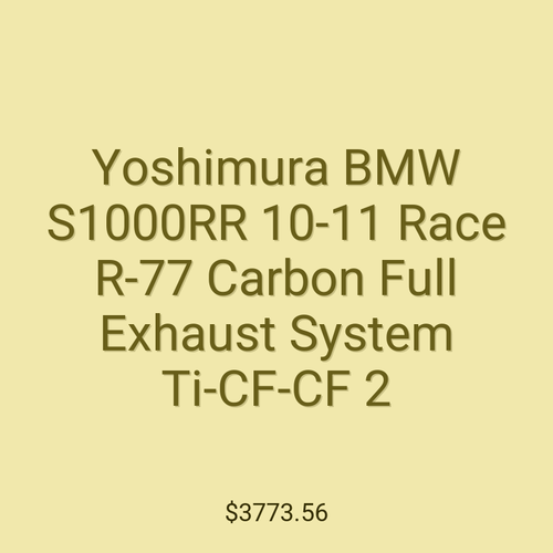 Yoshimura BMW S1000RR 10-11 Race R-77 Carbon Full Exhaust System Ti-CF-CF 2
