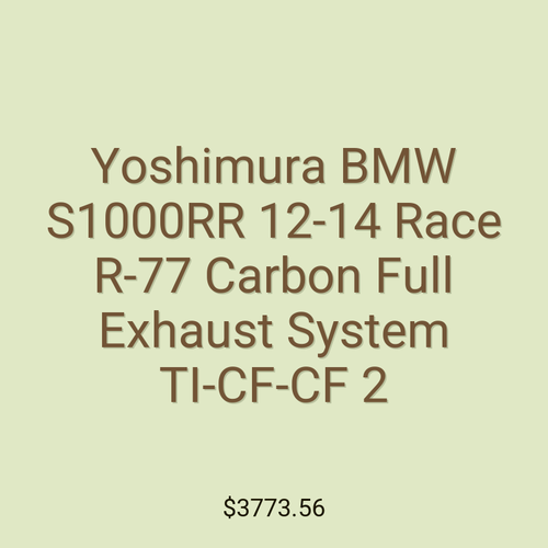 Yoshimura BMW S1000RR 12-14 Race R-77 Carbon Full Exhaust System TI-CF-CF 2