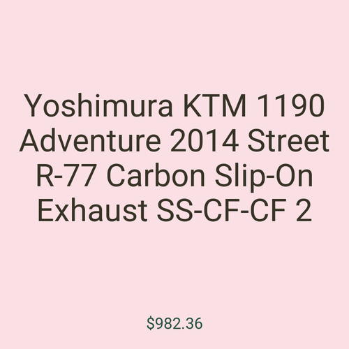 Yoshimura KTM 1190 Adventure 2014 Street R-77 Carbon Slip-On Exhaust SS-CF-CF 2