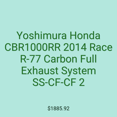 Yoshimura Honda CBR1000RR 2014 Race R-77 Carbon Full Exhaust System SS-CF-CF 2