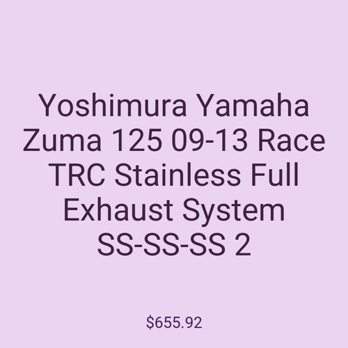 Yoshimura Yamaha Zuma 125 09-13 Race TRC Stainless Full Exhaust System SS-SS-SS 2