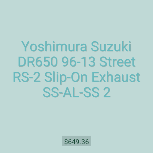 Yoshimura Suzuki DR650 96-13 Street RS-2 Slip-On Exhaust SS-AL-SS 2