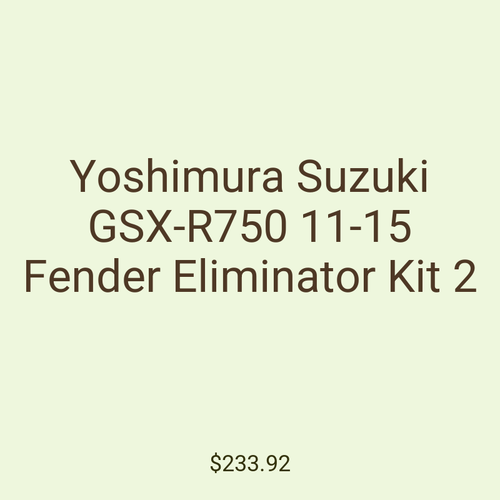 Yoshimura Suzuki GSX-R750 11-15 Fender Eliminator Kit 2