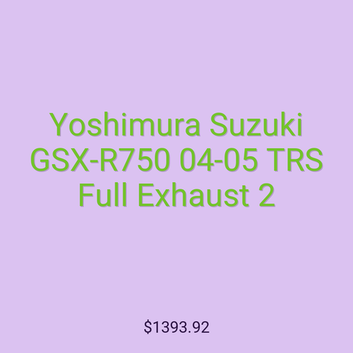 Yoshimura Suzuki GSX-R750 04-05 TRS Full Exhaust 2