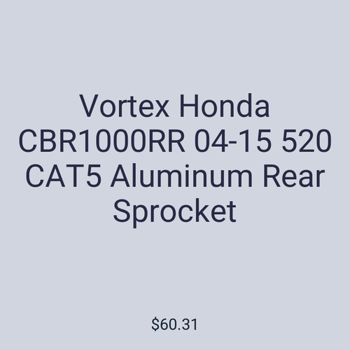 Vortex Honda CBR1000RR 04-15 520 CAT5 Aluminum Rear Sprocket