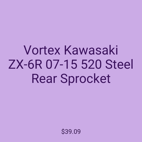 Vortex Kawasaki ZX-6R 07-15 520 Steel Rear Sprocket