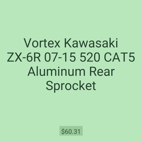 Vortex Kawasaki ZX-6R 07-15 520 CAT5 Aluminum Rear Sprocket