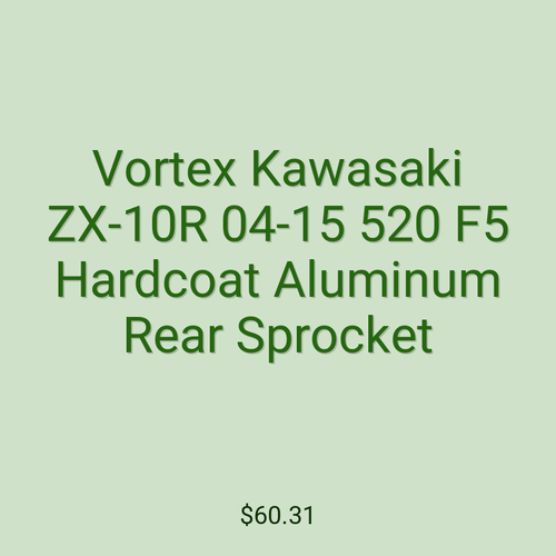 Vortex Kawasaki ZX-10R 04-15 520 F5 Hardcoat Aluminum Rear Sprocket