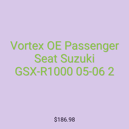 Vortex OE Passenger Seat Suzuki GSX-R1000 05-06 2