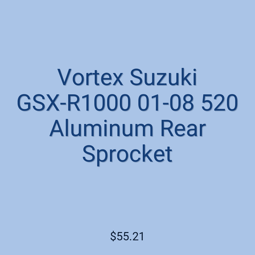 Vortex Suzuki GSX-R1000 01-08 520 Aluminum Rear Sprocket
