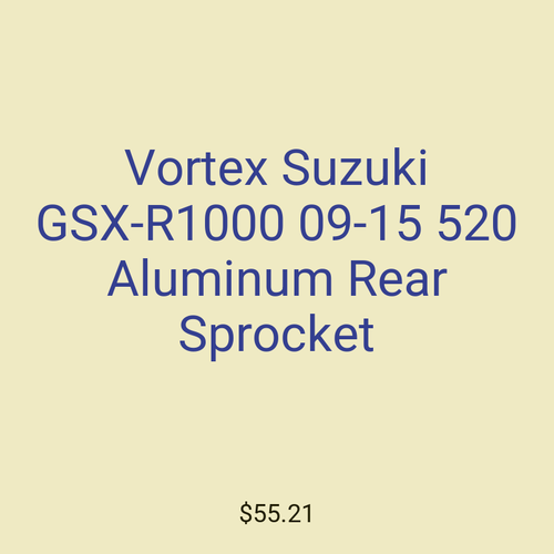 Vortex Suzuki GSX-R1000 09-15 520 Aluminum Rear Sprocket