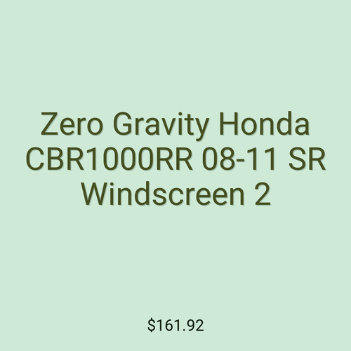 Zero Gravity Honda CBR1000RR 08-11 SR Windscreen 2
