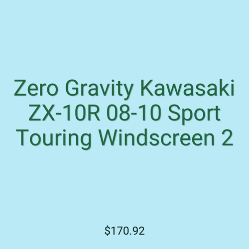 Zero Gravity Kawasaki ZX-10R 08-10 Sport Touring Windscreen 2