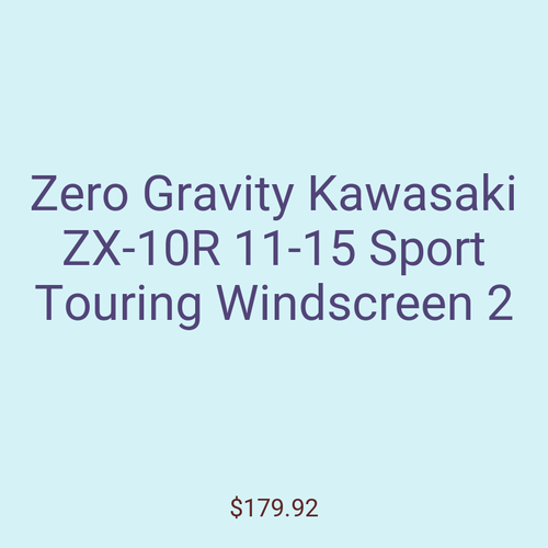 Zero Gravity Kawasaki ZX-10R 11-15 Sport Touring Windscreen 2