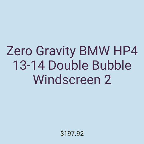 Zero Gravity BMW HP4 13-14 Double Bubble Windscreen 2