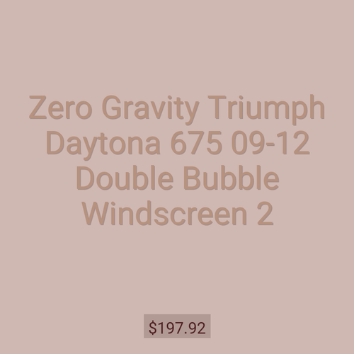 Zero Gravity Triumph Daytona 675 09-12 Double Bubble Windscreen 2