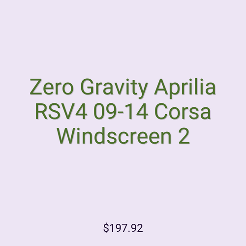 Zero Gravity Aprilia RSV4 09-14 Corsa Windscreen 2