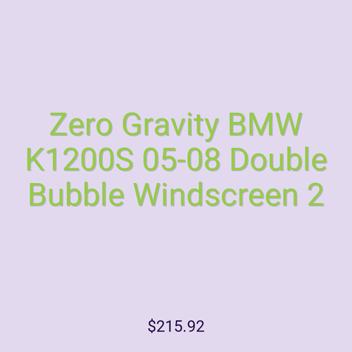 Zero Gravity BMW K1200S 05-08 Double Bubble Windscreen 2