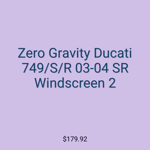 Zero Gravity Ducati 749/S/R 03-04 SR Windscreen 2