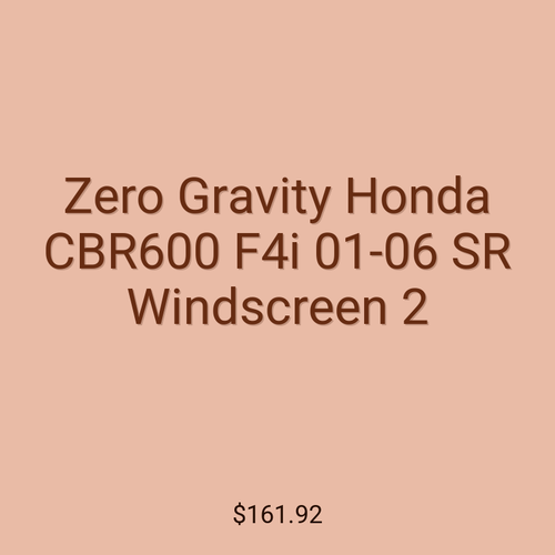 Zero Gravity Honda CBR600 F4i 01-06 SR Windscreen 2