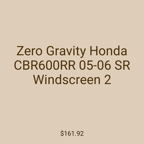 Zero Gravity Honda CBR600RR 05-06 SR Windscreen 2