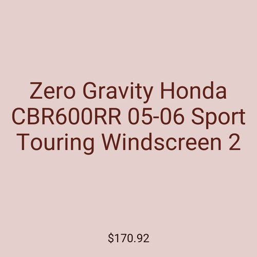 Zero Gravity Honda CBR600RR 05-06 Sport Touring Windscreen 2