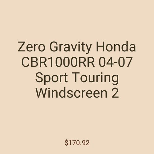 Zero Gravity Honda CBR1000RR 04-07 Sport Touring Windscreen 2