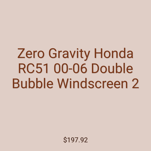 Zero Gravity Honda RC51 00-06 Double Bubble Windscreen 2